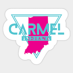 Carmel Indiana Retro Vintage Triangle IN Sticker